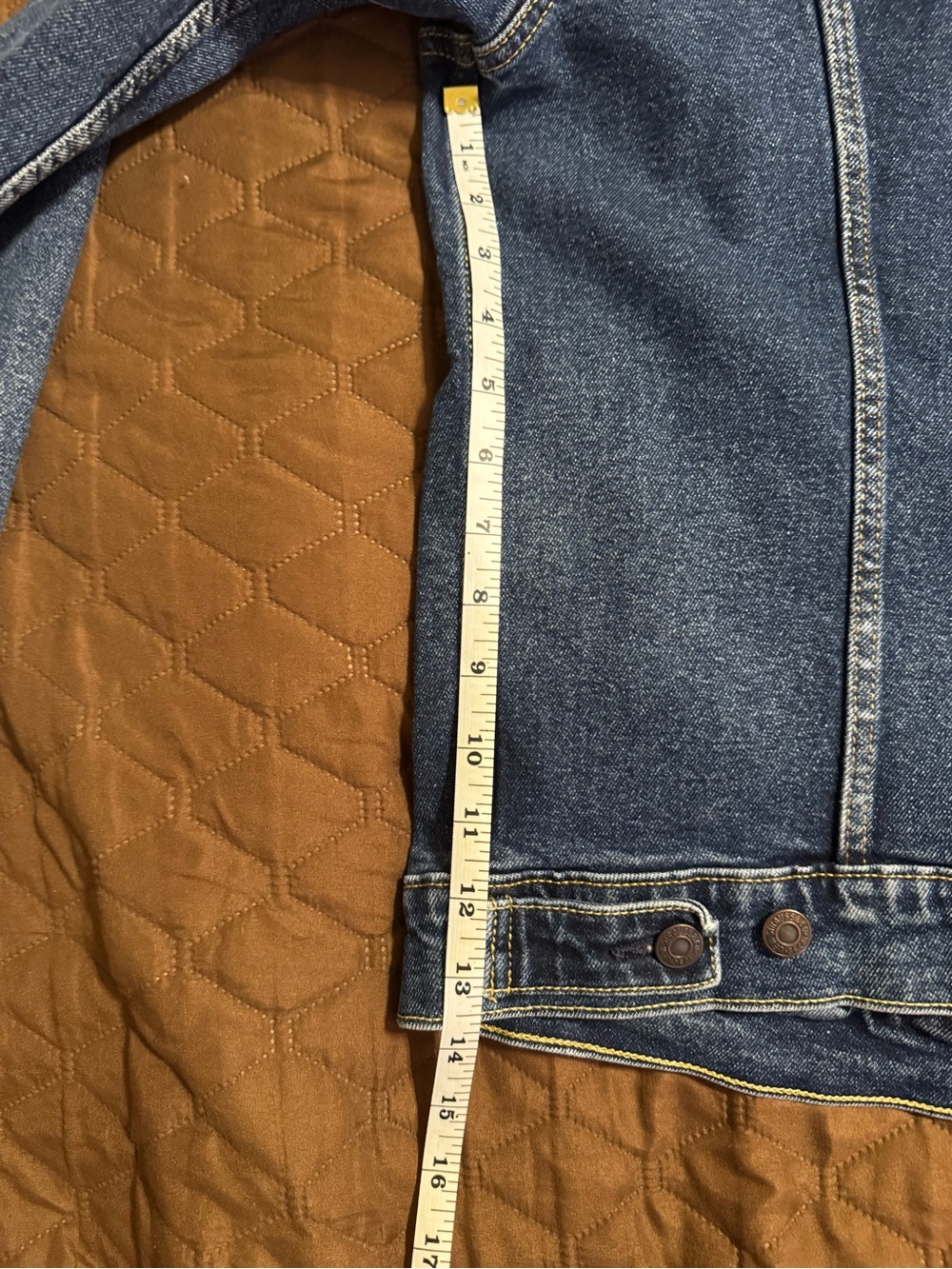 Vintage Levis Jean Jacket 80s Blue Wash Trucker Denim Adult Size L - Picture 10 of 12